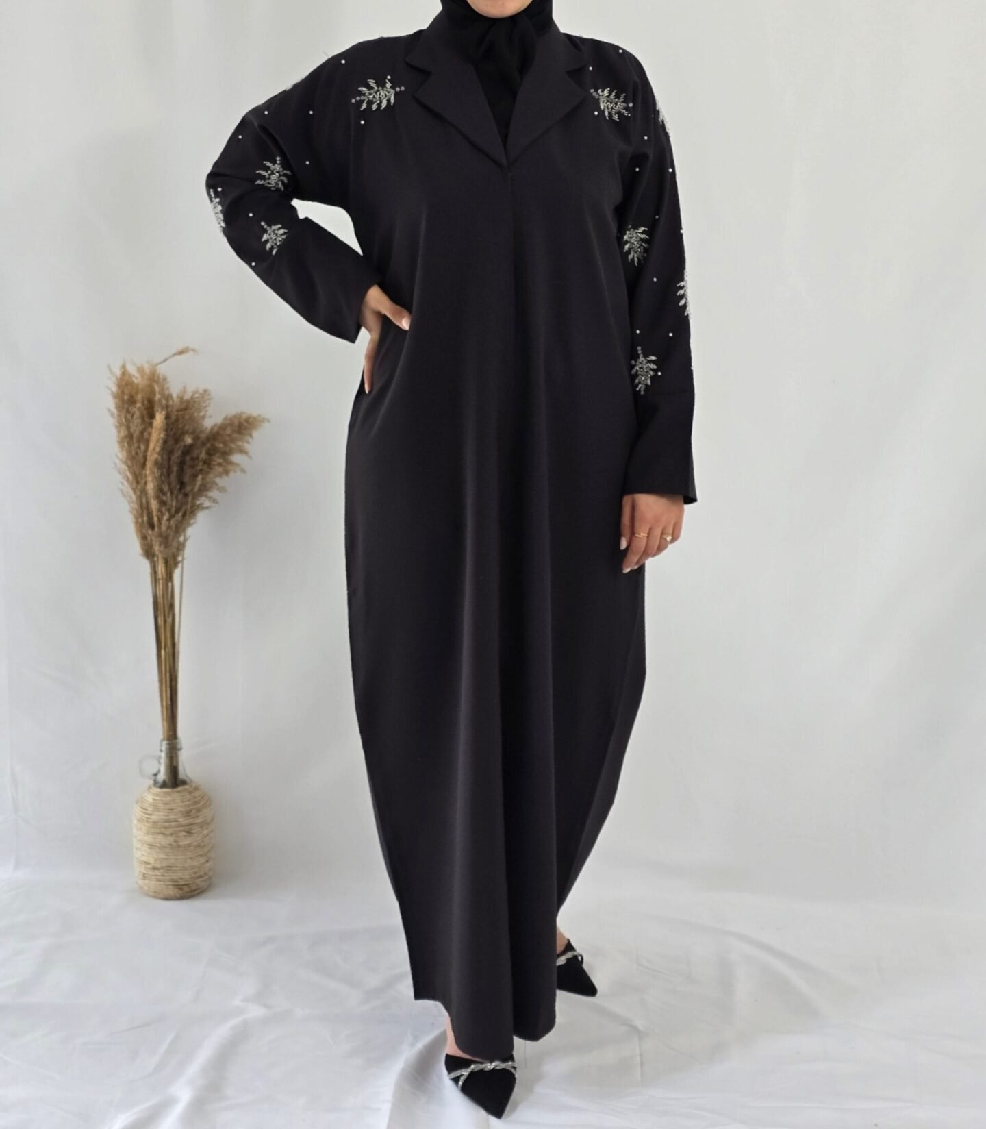 Abaya Classy Blazer en crêpe Barbie- Mode féminine chez RehamStore.fr