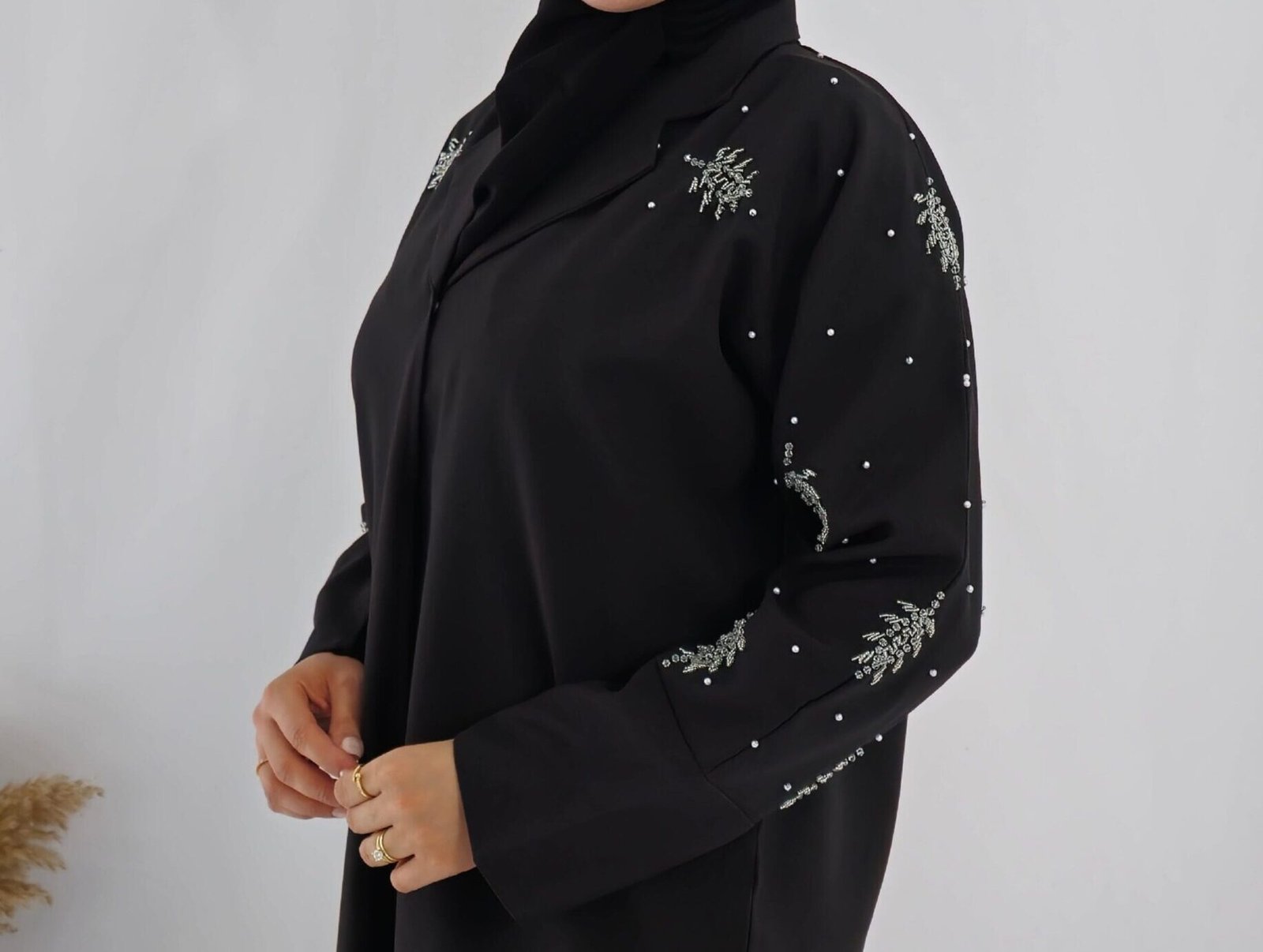 Abaya blazer avec col