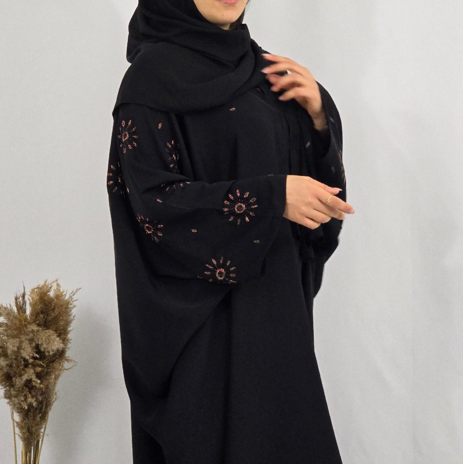 Abaya papillon perlée – Image 2