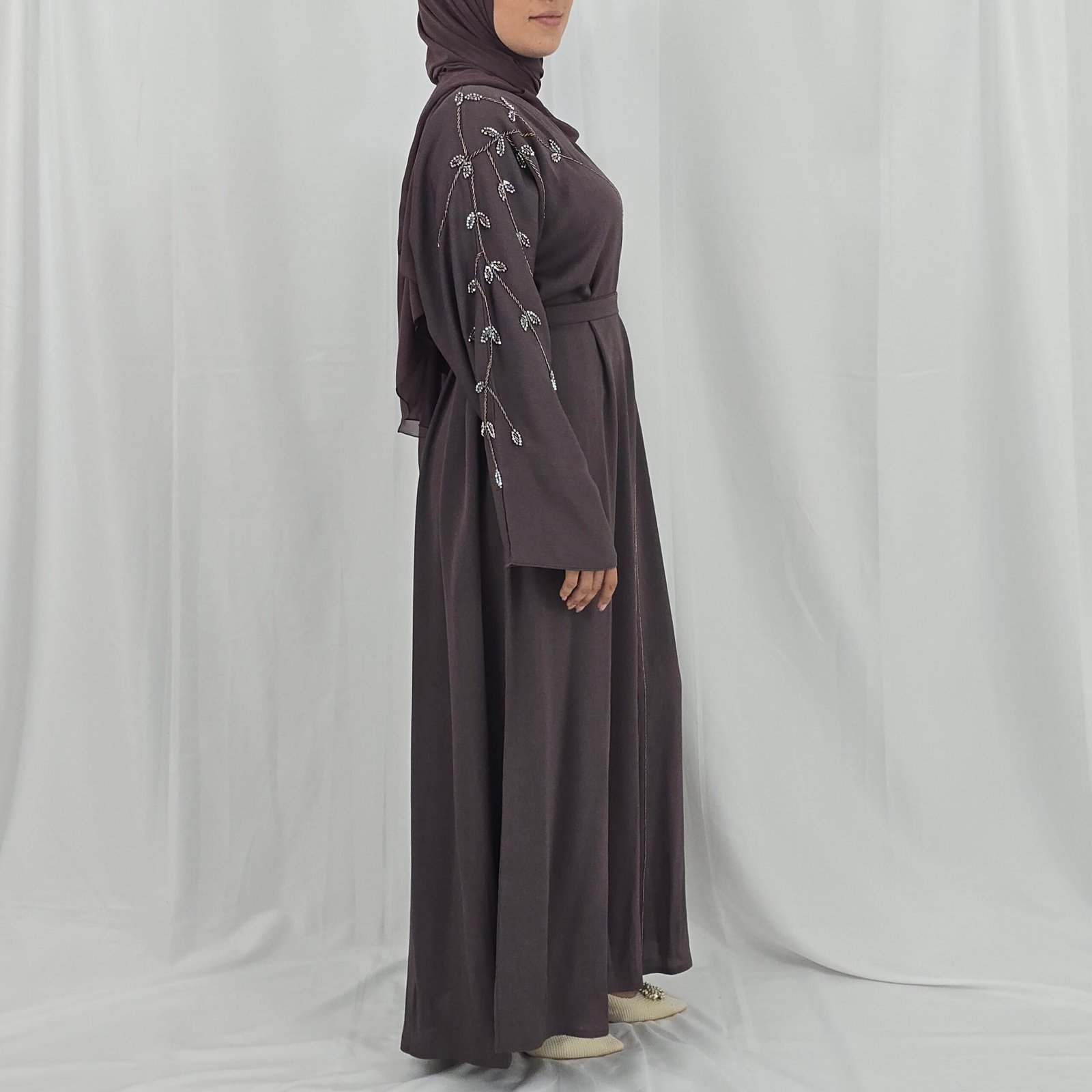 Abaya perlée phare One-tone – Image 8