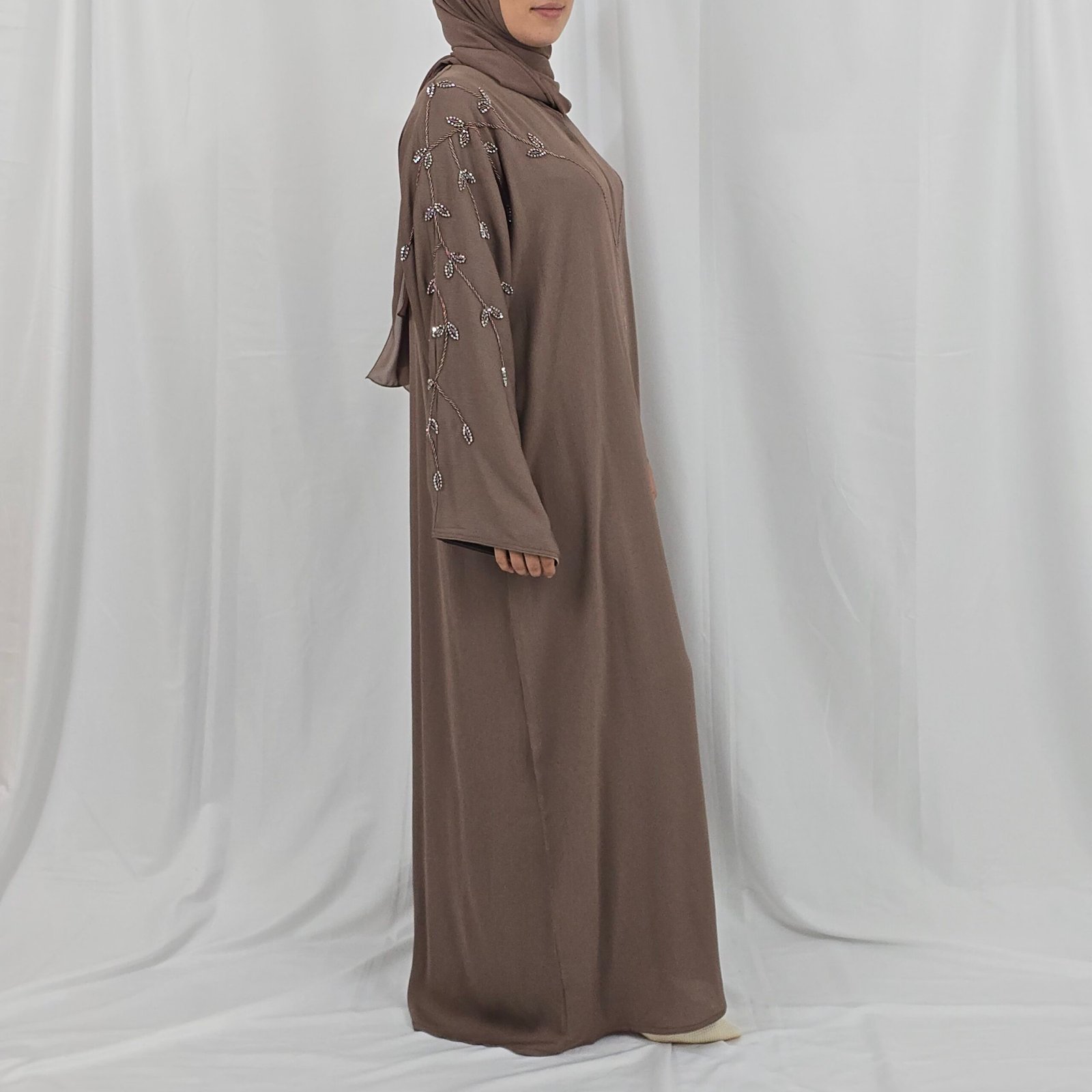 Abaya perlée phare One-tone – Image 9