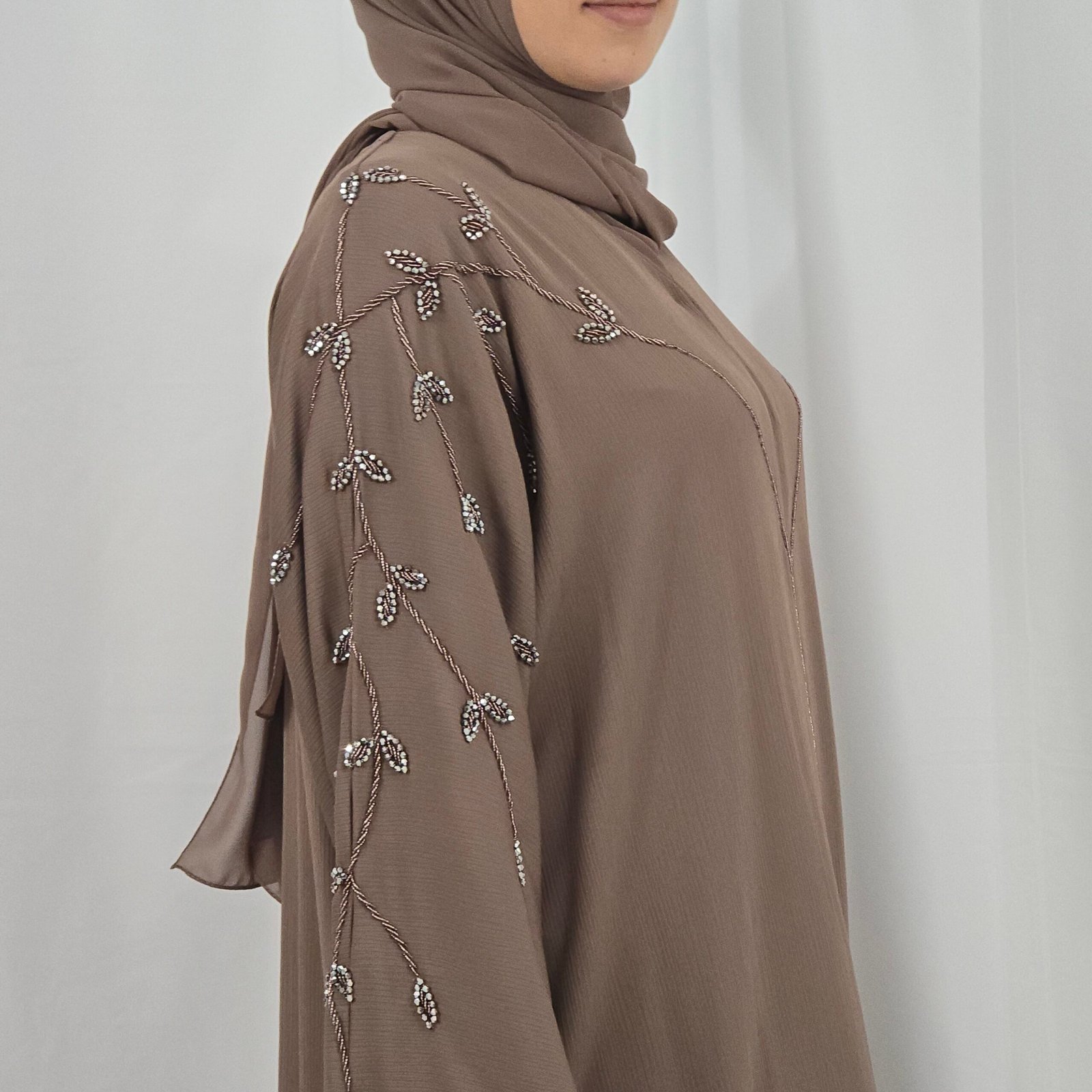 Abaya perlée phare One-tone – Image 7