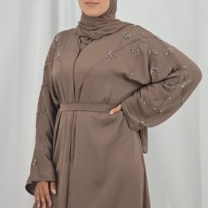 Abaya perlée phare One-tone